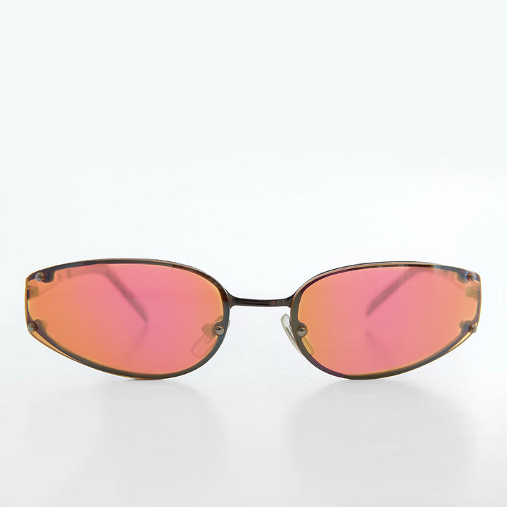 Oval Y2k Wrap Around Sunglasses - Rickey