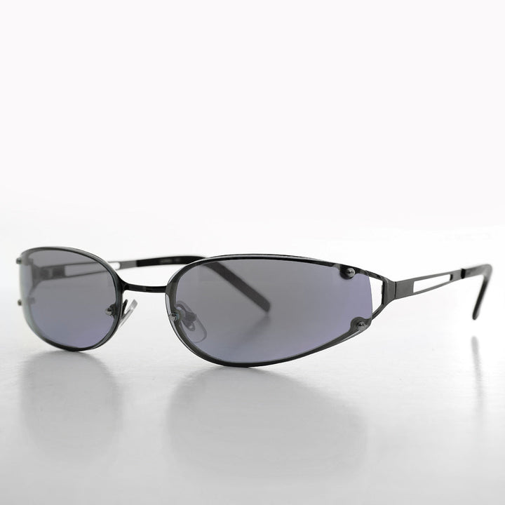 Oval Y2k Wrap Around Sunglasses - Rickey