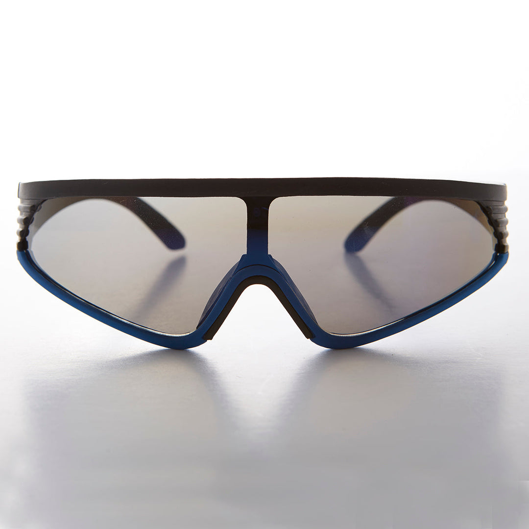 Mirror Lens Sports Wrap Vintage Sunglass - Rider