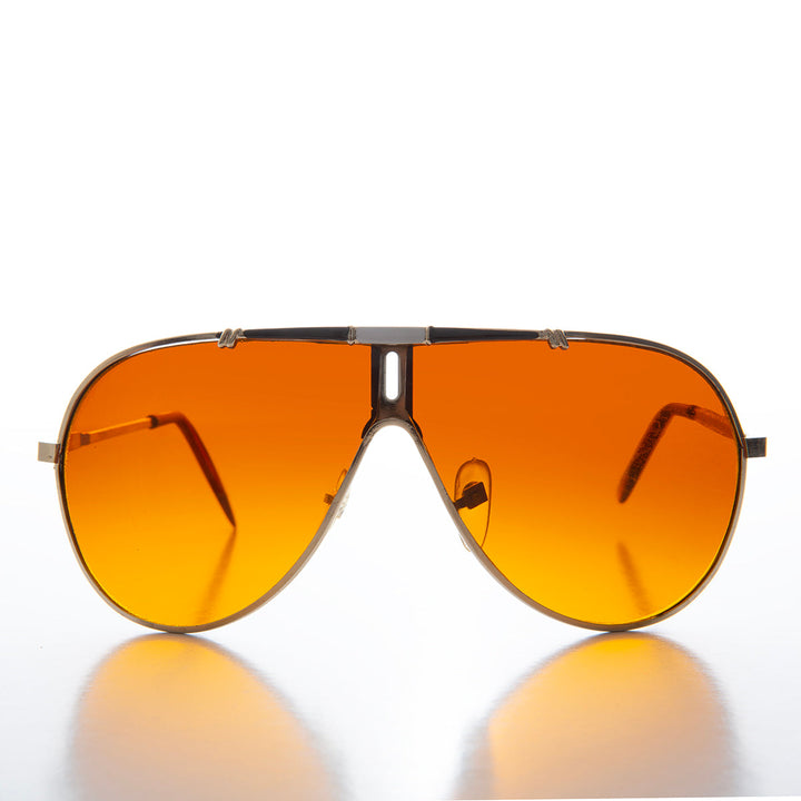 Gold Frame Aviator with Orange Lenses - Rivera