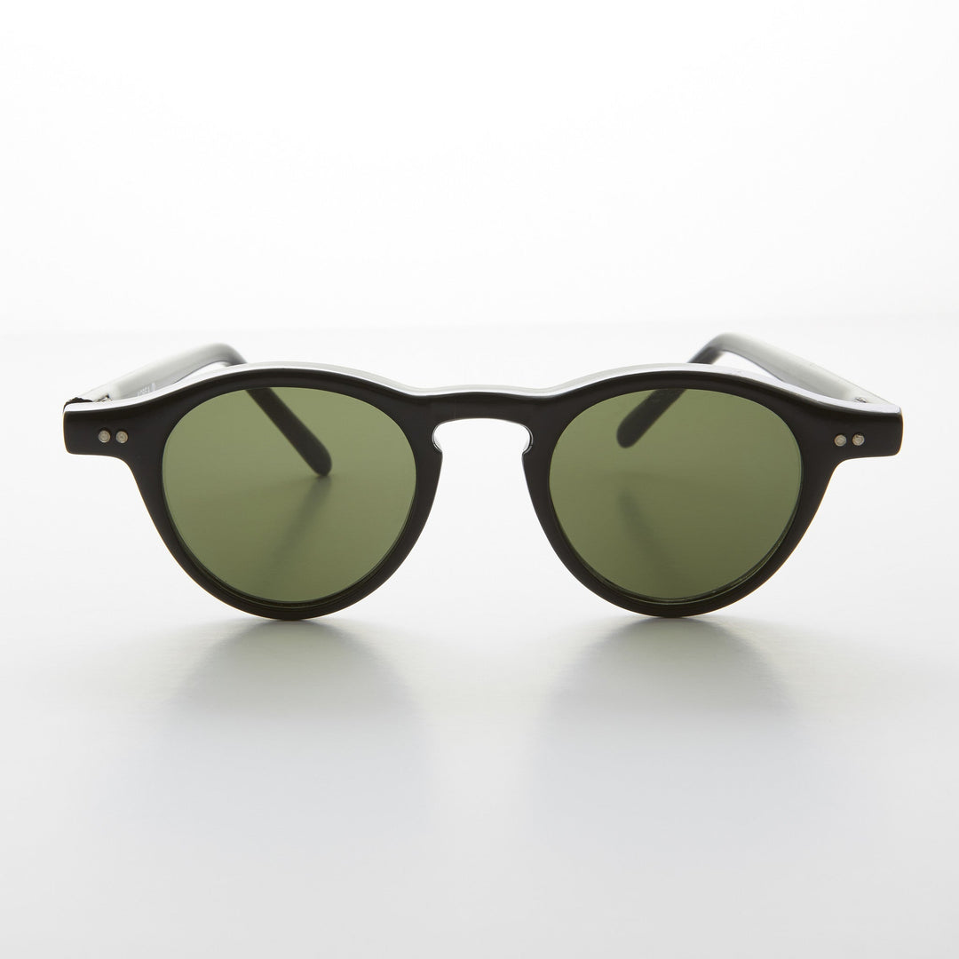 Small Round Dapper Pantos Vintage Sunglass  - Rodgers