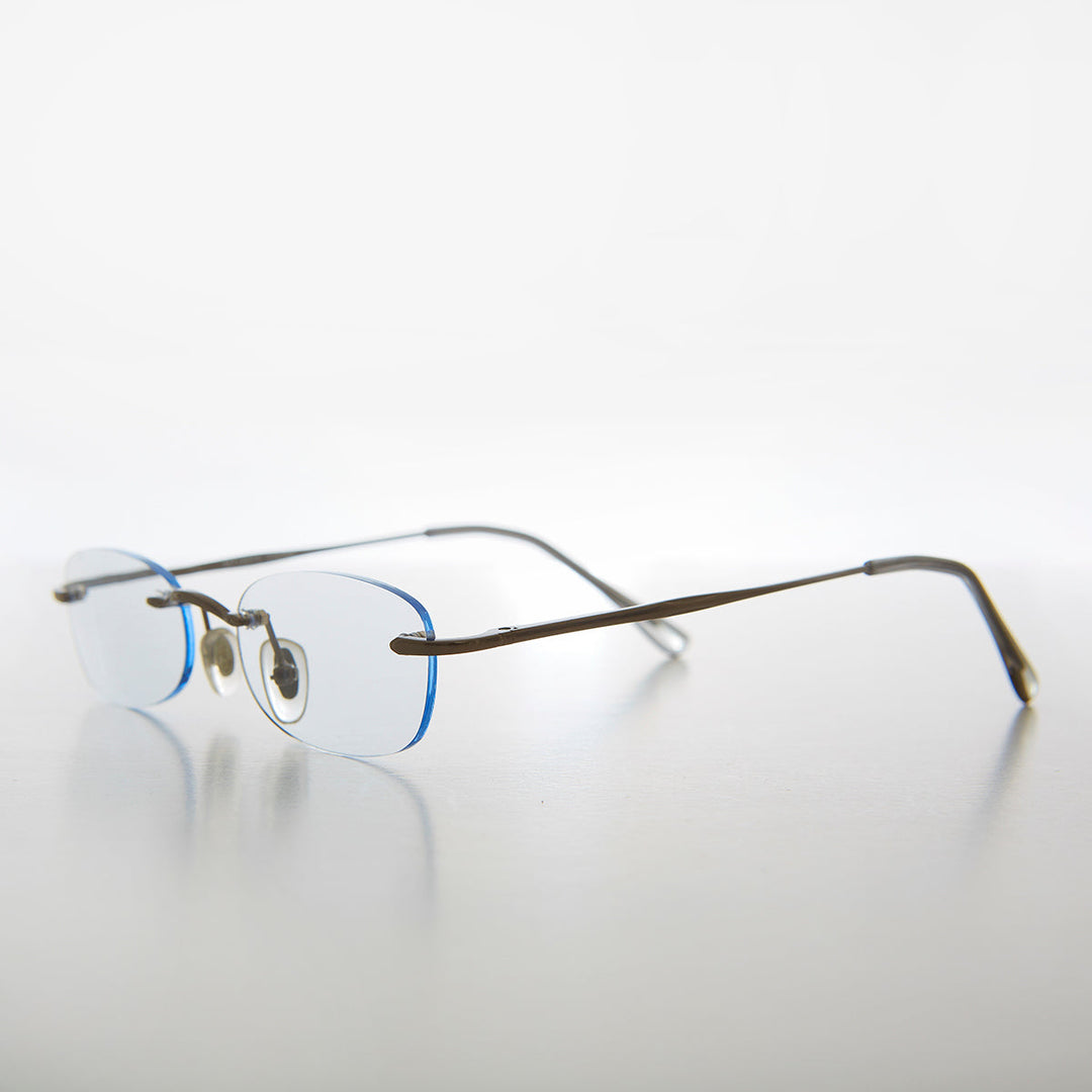 Rimless Tinted Rectangular Lens Reading Glasses - Ryn