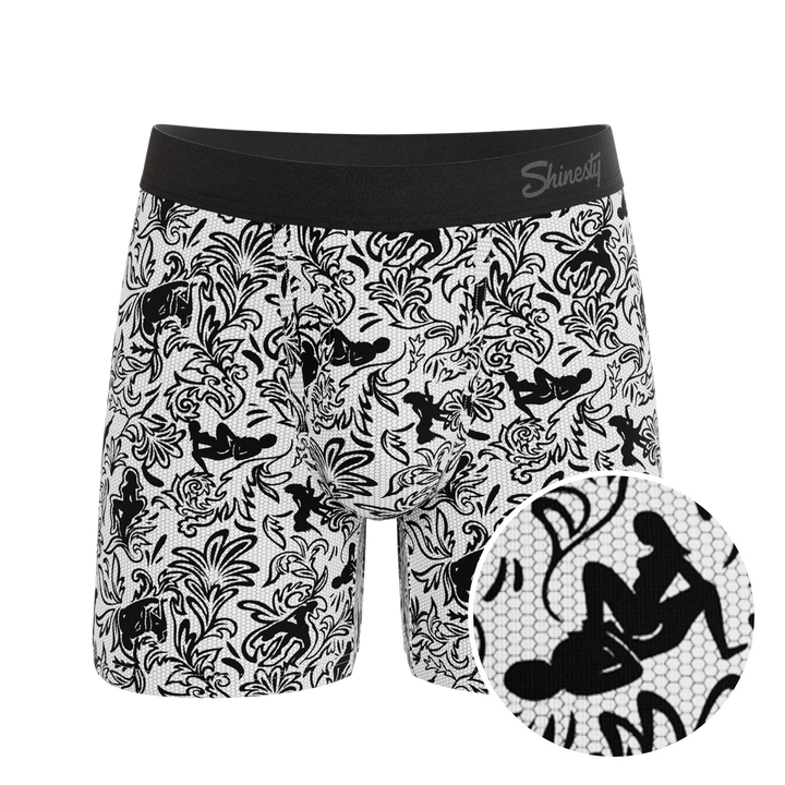 The Racy & Lacy | Provocative Lace Print Ball Hammock® Pouch Underwear With Fly