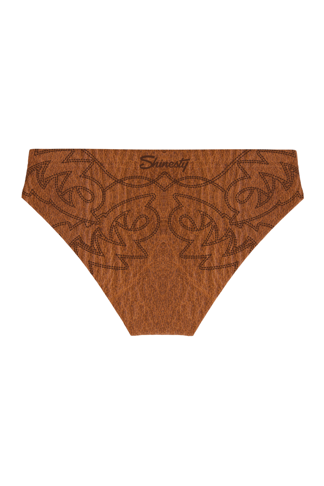 The Reverse Chaps | Western Faux Cracked Leather Ball Hammock® Pouch Swim Brief