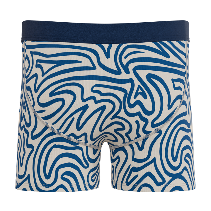 The Rio Grande | Abstract Navy Line Boy's Boxer Briefs