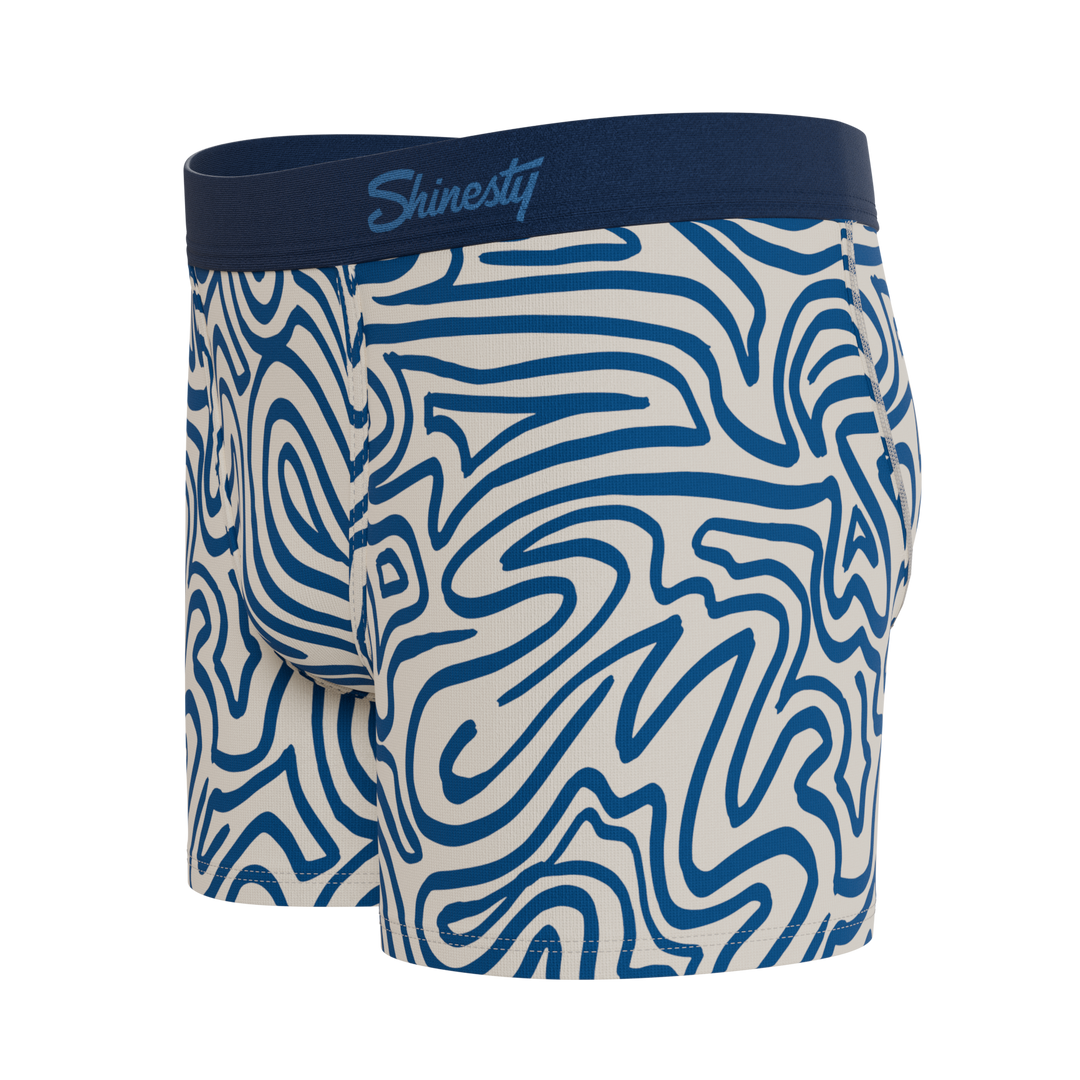 The Rio Grande | Abstract Navy Line Boy's Boxer Briefs