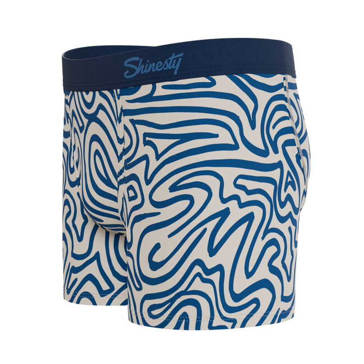 The Rio Grande | Abstract Navy Line Boy's Boxer Briefs
