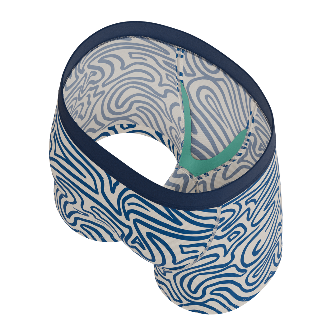The Rio Grande | Abstract Navy Line Boy's Boxer Briefs