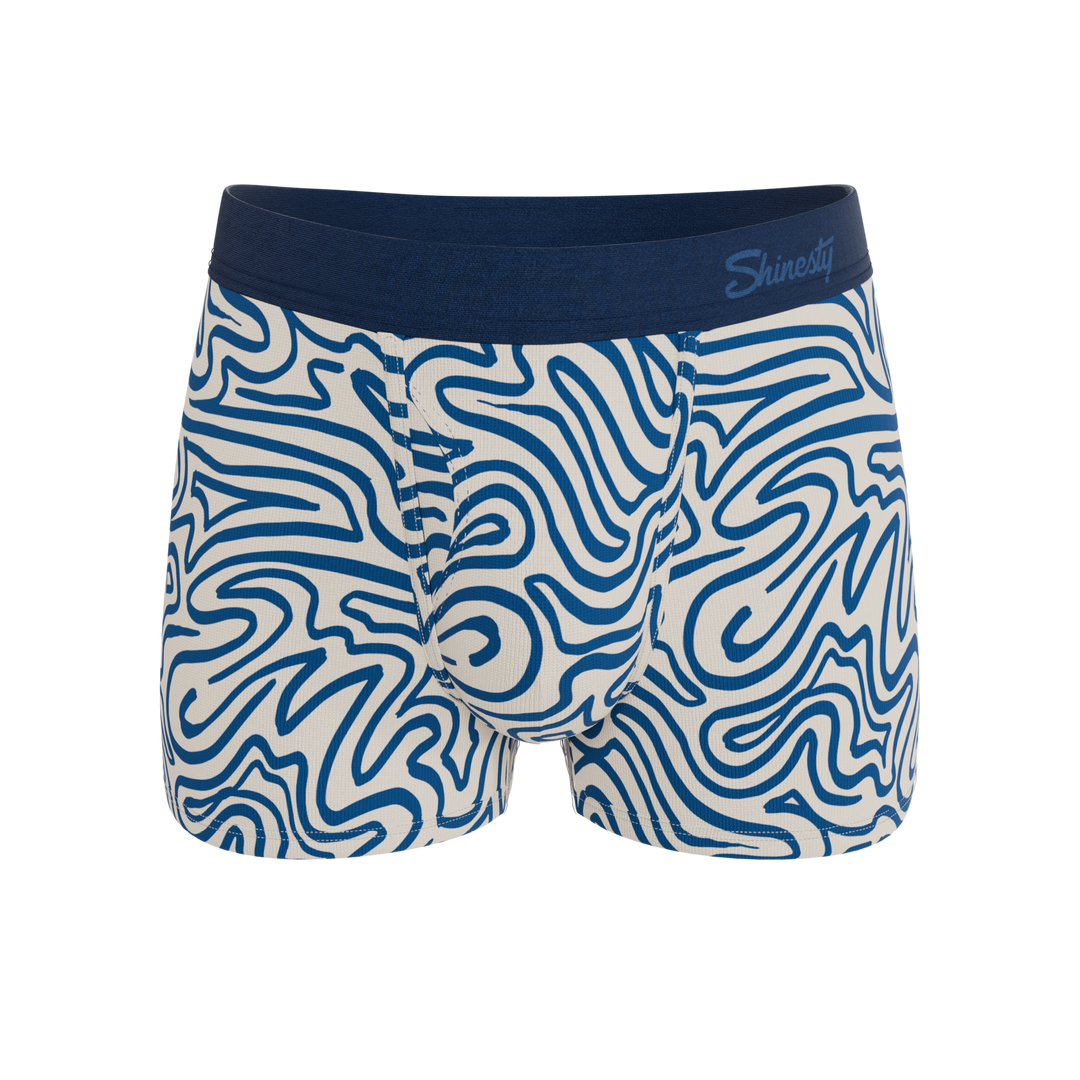 The Rio Grande | Abstract Navy Line Ball Hammock® Pouch Trunks Underwear