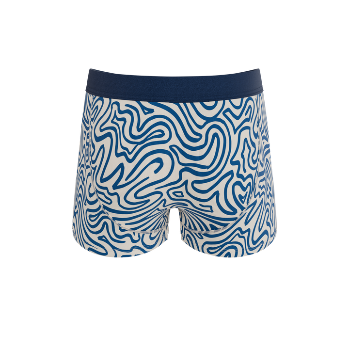 The Rio Grande | Abstract Navy Line Ball Hammock® Pouch Trunks Underwear
