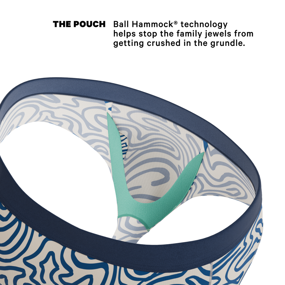 The Rio Grande | Abstract Navy Line Ball Hammock® Pouch Underwear Briefs