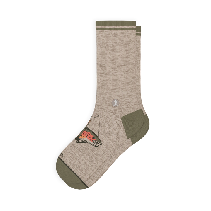 The Rowdy Angler | Fish Cowboy Heel Hammock™ Crew Socks