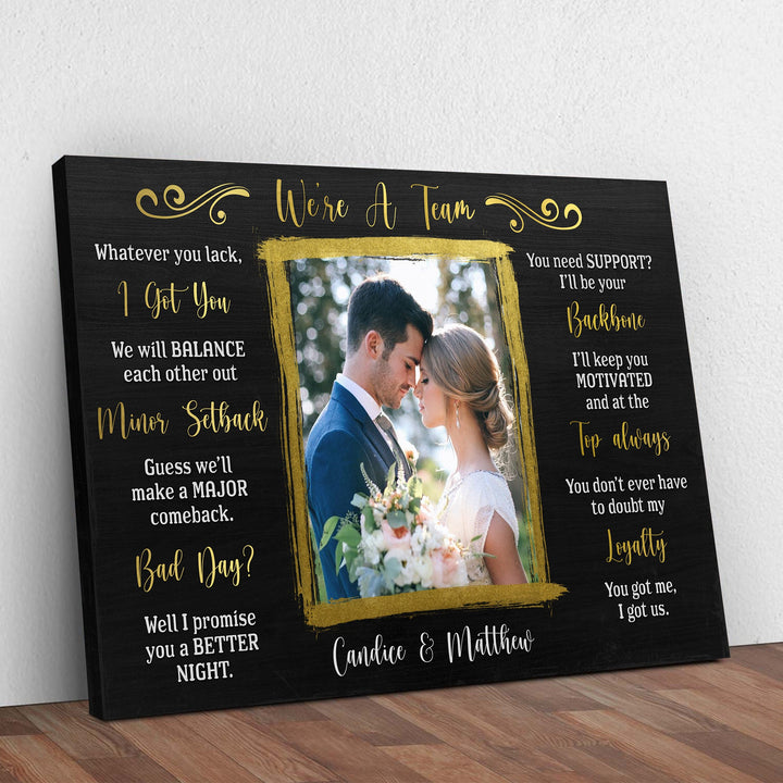 We're A Team Couple Sign