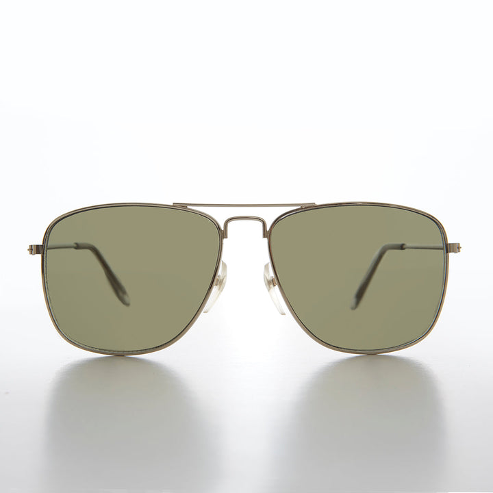 Square 58mm Metal Aviator Sunglasses - Santos