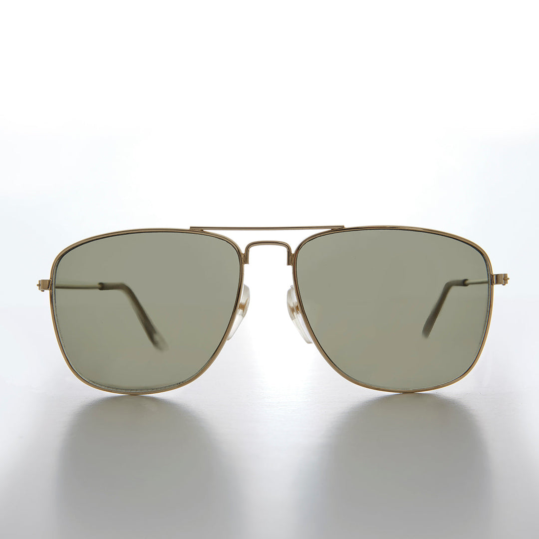 Square 58mm Metal Aviator Sunglasses - Santos