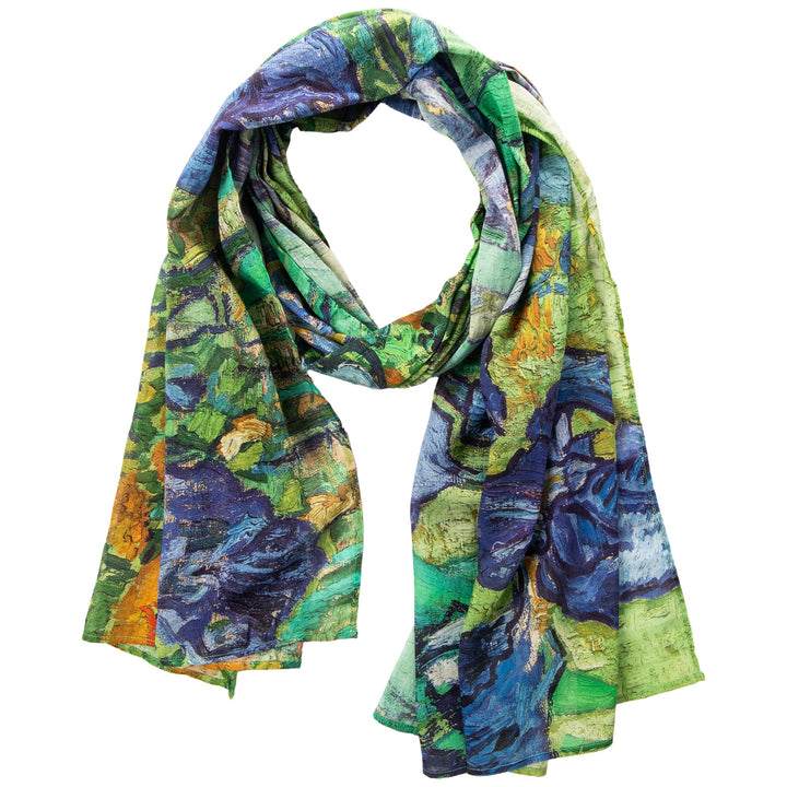 Van Gogh Irises Cotton Scarf