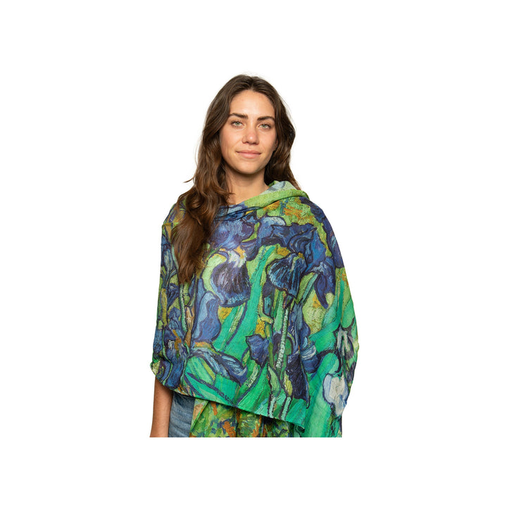 Van Gogh Irises Cotton Scarf
