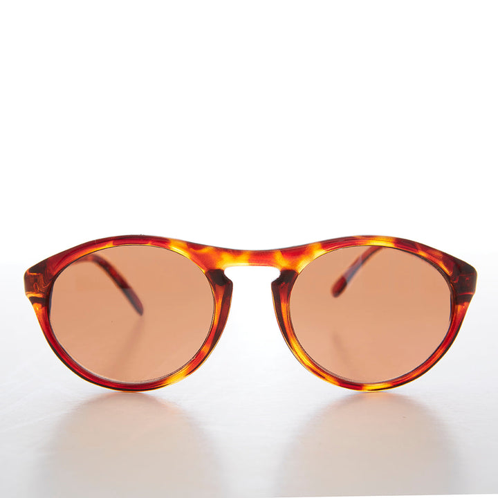 Round Sporty Vintage Sunglass With Copper Lens - Sinclair