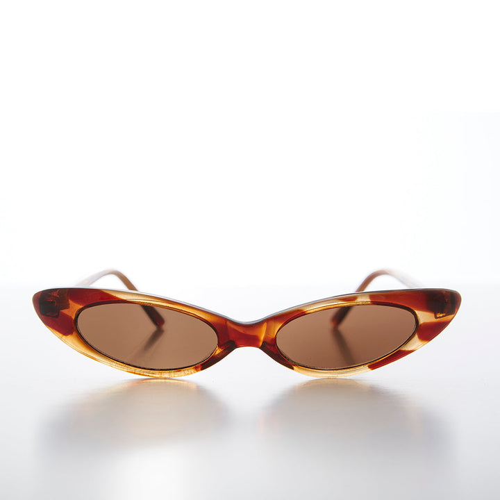 Skinny Punk Rock Cat Eye Sunglass - Slim