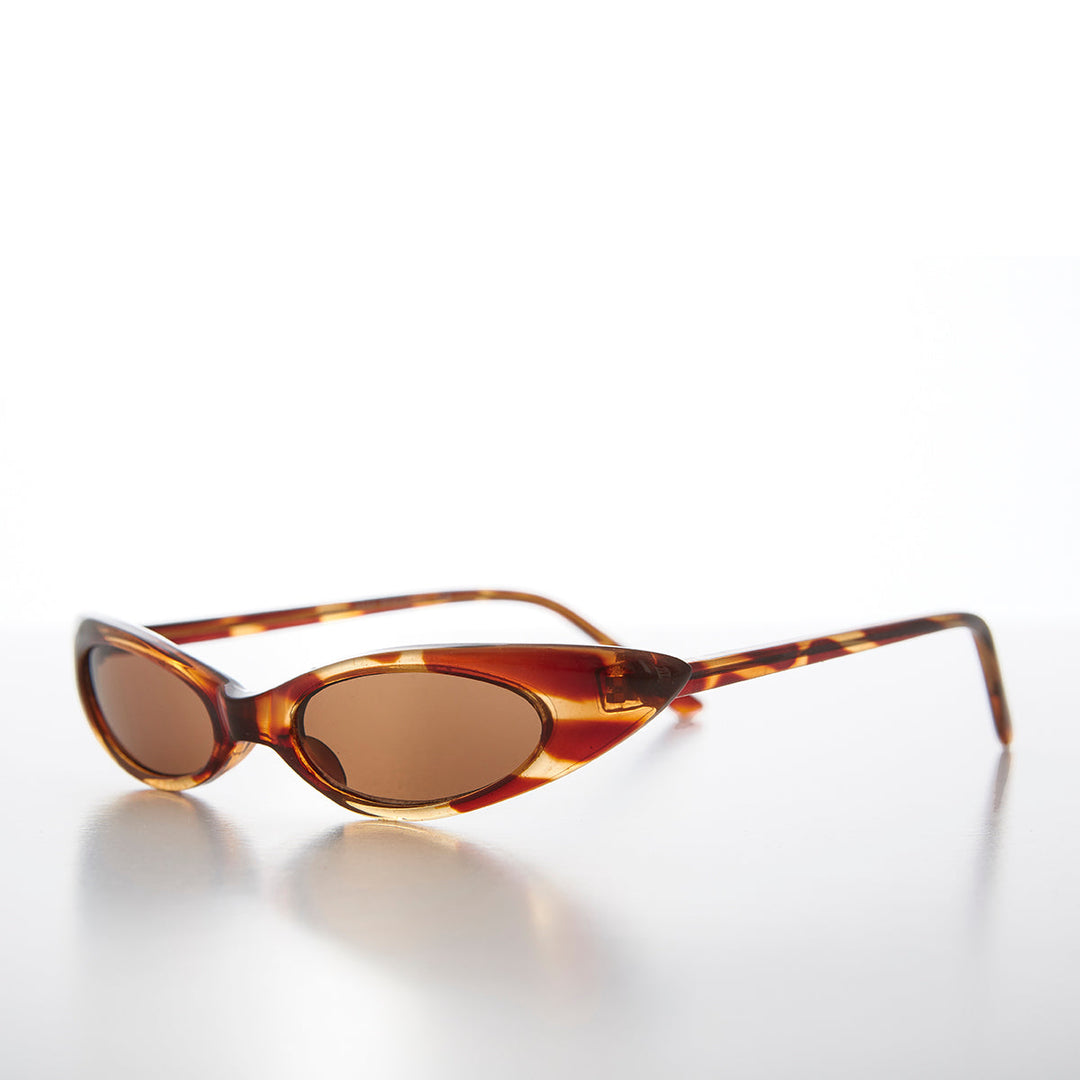 Skinny Punk Rock Cat Eye Sunglass - Slim