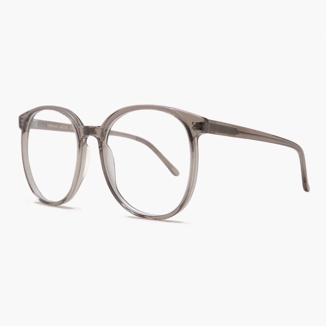 Gray Round Retro Blue Light Blocker- Glasses - Smarty