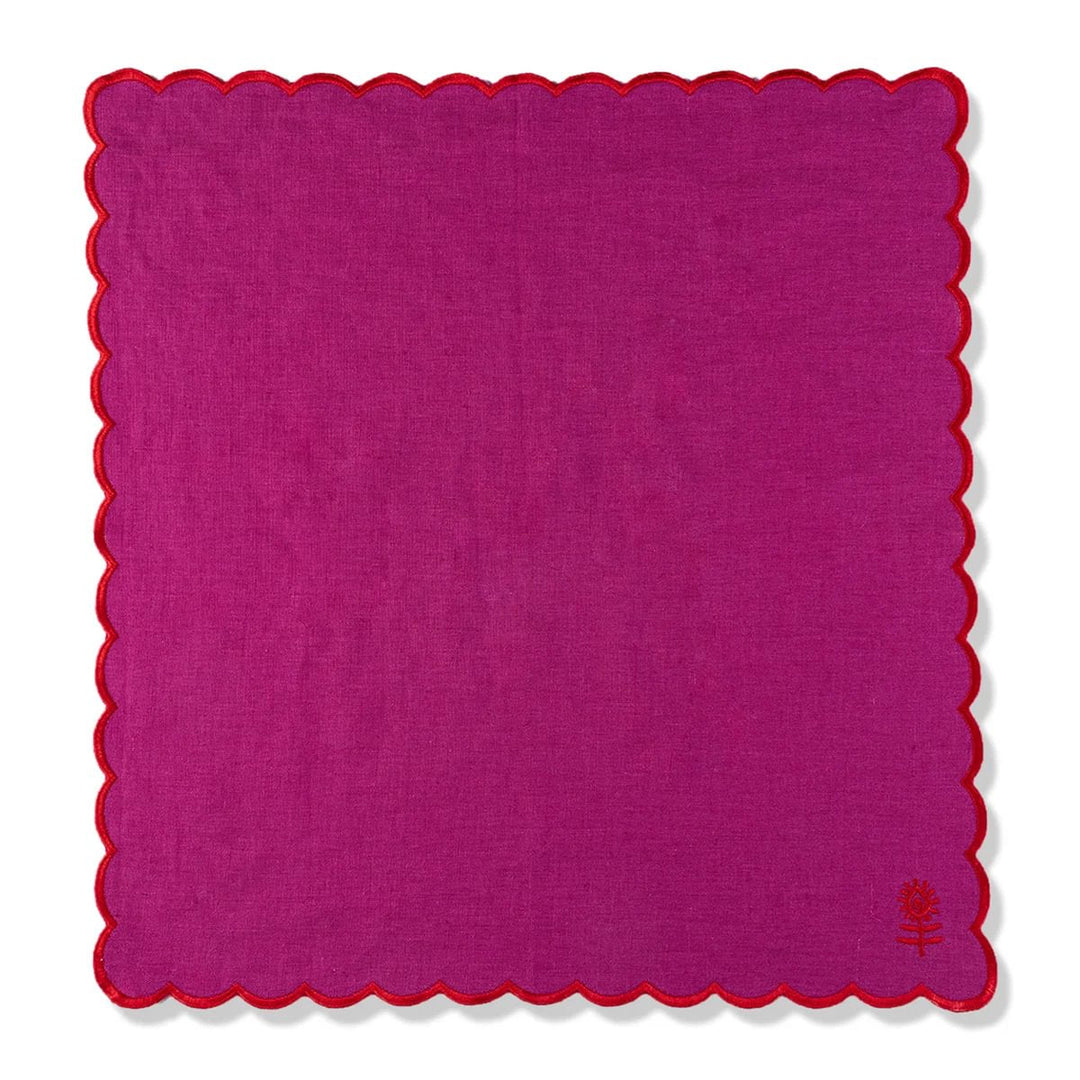 Icon Linen Napkins S/4 - Plum + Cherry
