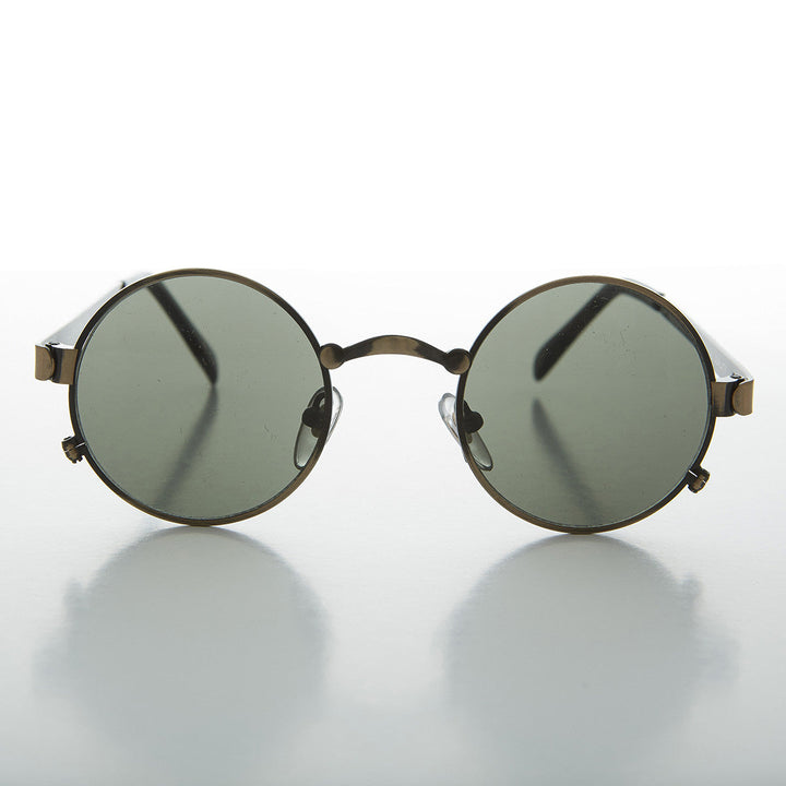 Round Metal Industrial Vintage Sunglass - Spike