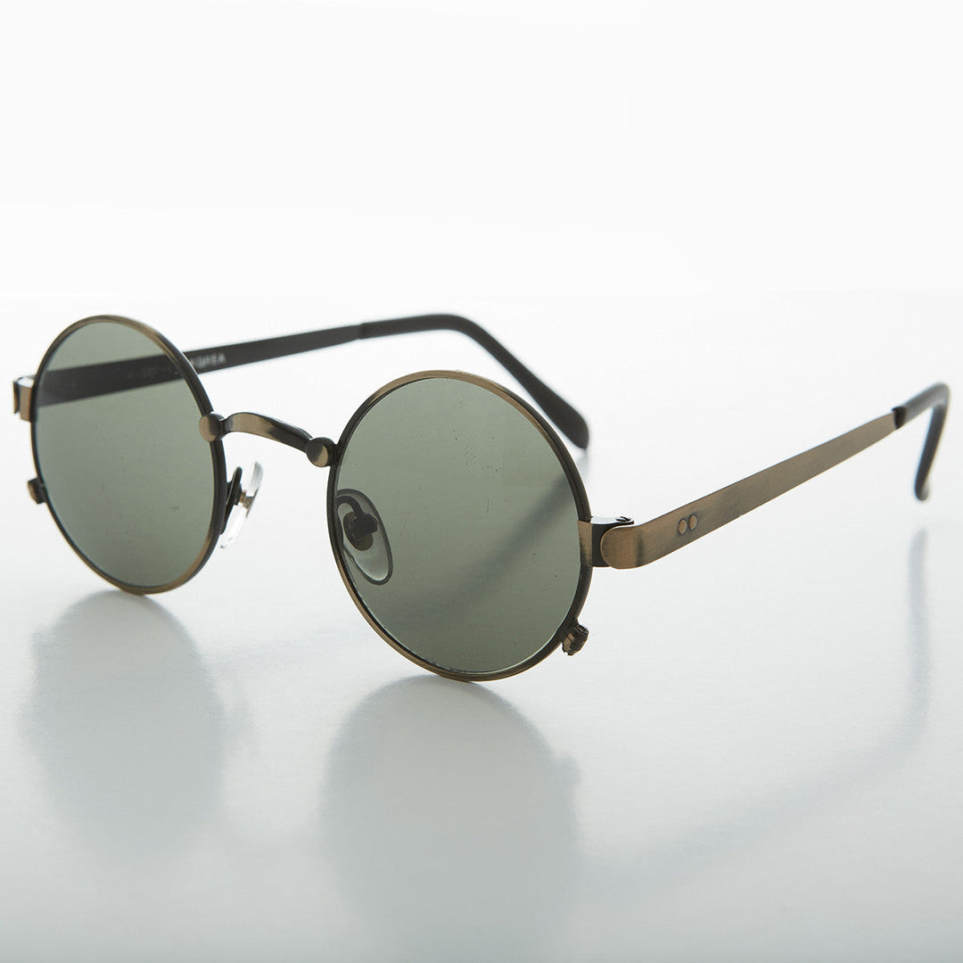 Round Metal Industrial Vintage Sunglass - Spike