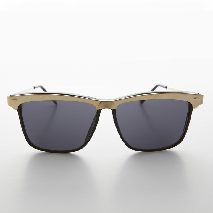 Gold Brow Line Vintage Sunglasses - Spinderella