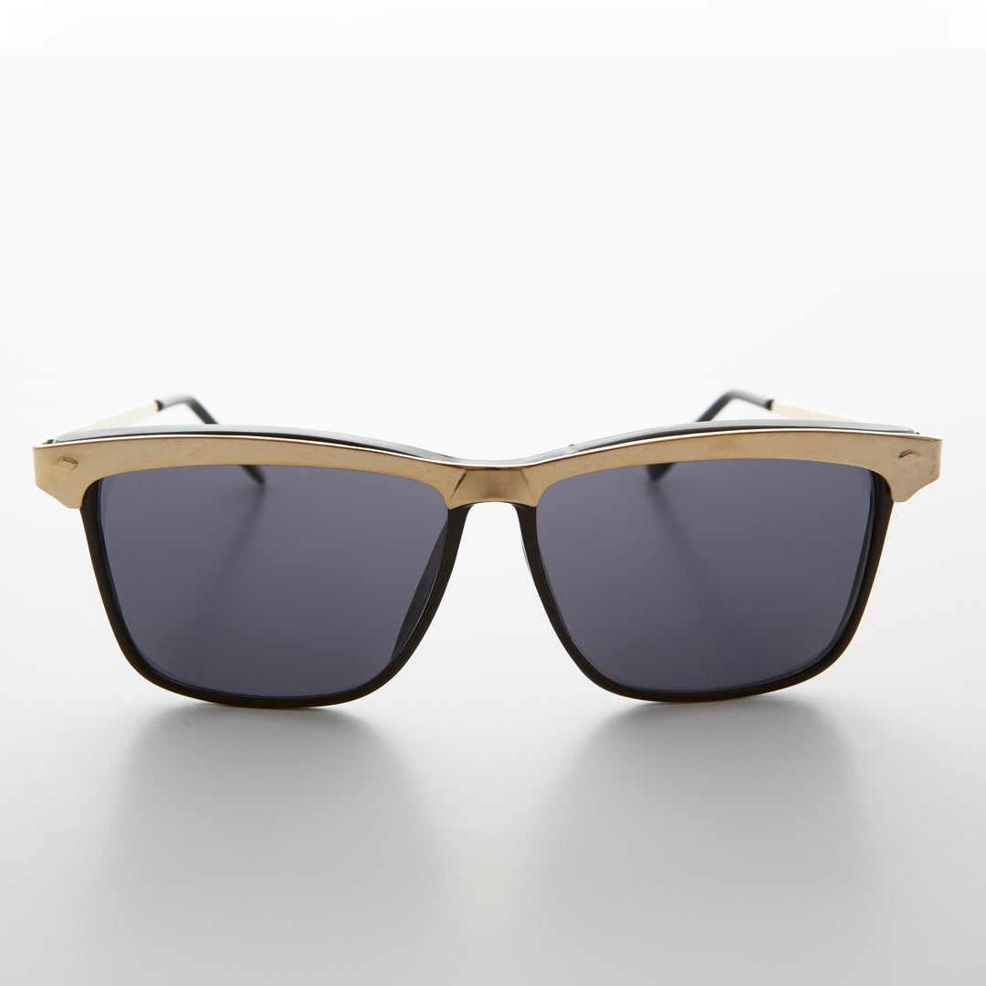 Gold Brow Line Vintage Sunglasses - Spinderella