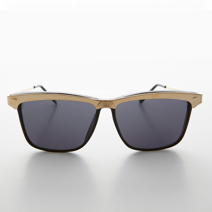 Gold Brow Line Vintage Sunglasses - Spinderella