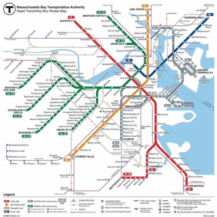 Boston T Map