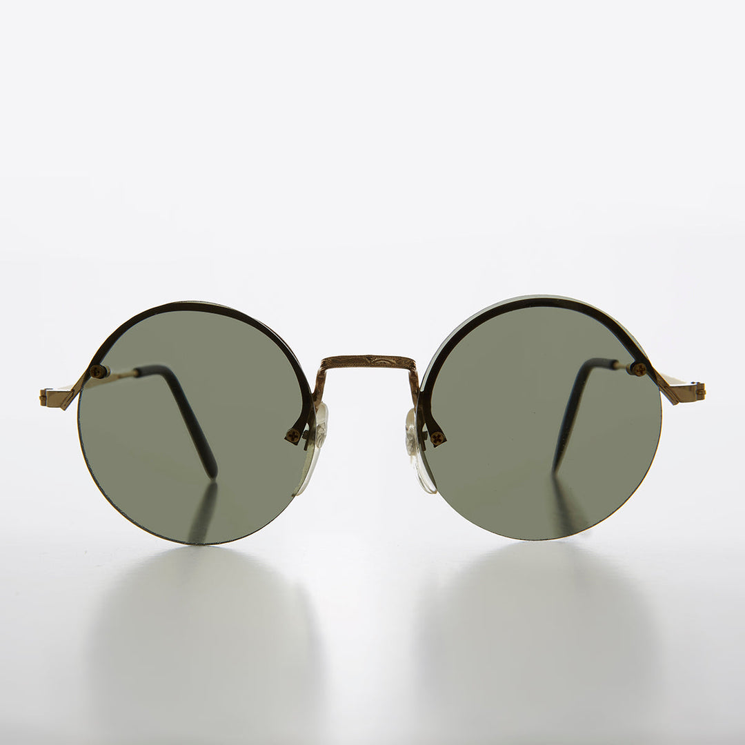 Round Hippy Sunglass with Colored Lenses - Swami