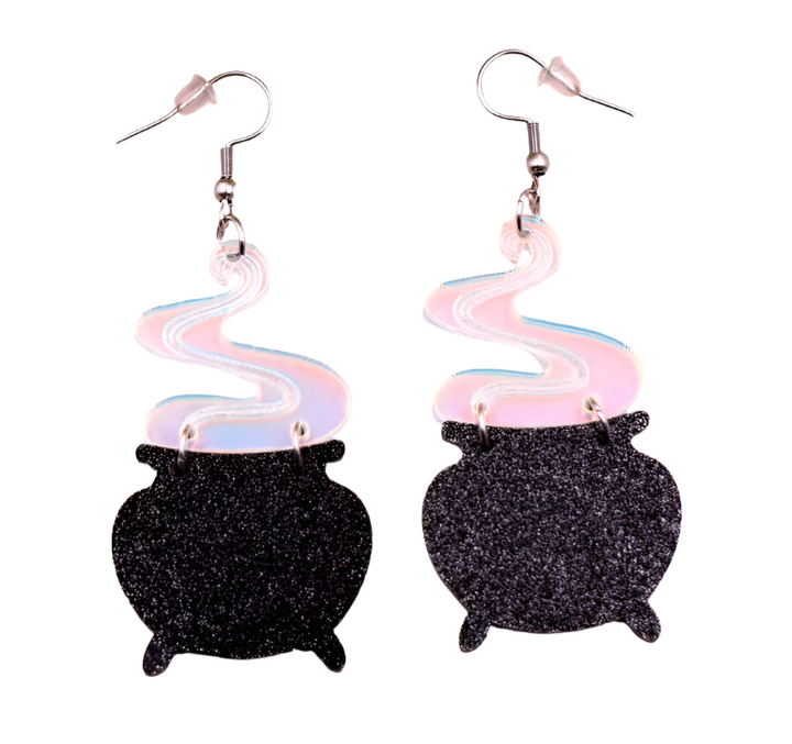 Witches Brew Halloween Earrings by Lipstick & Chrome