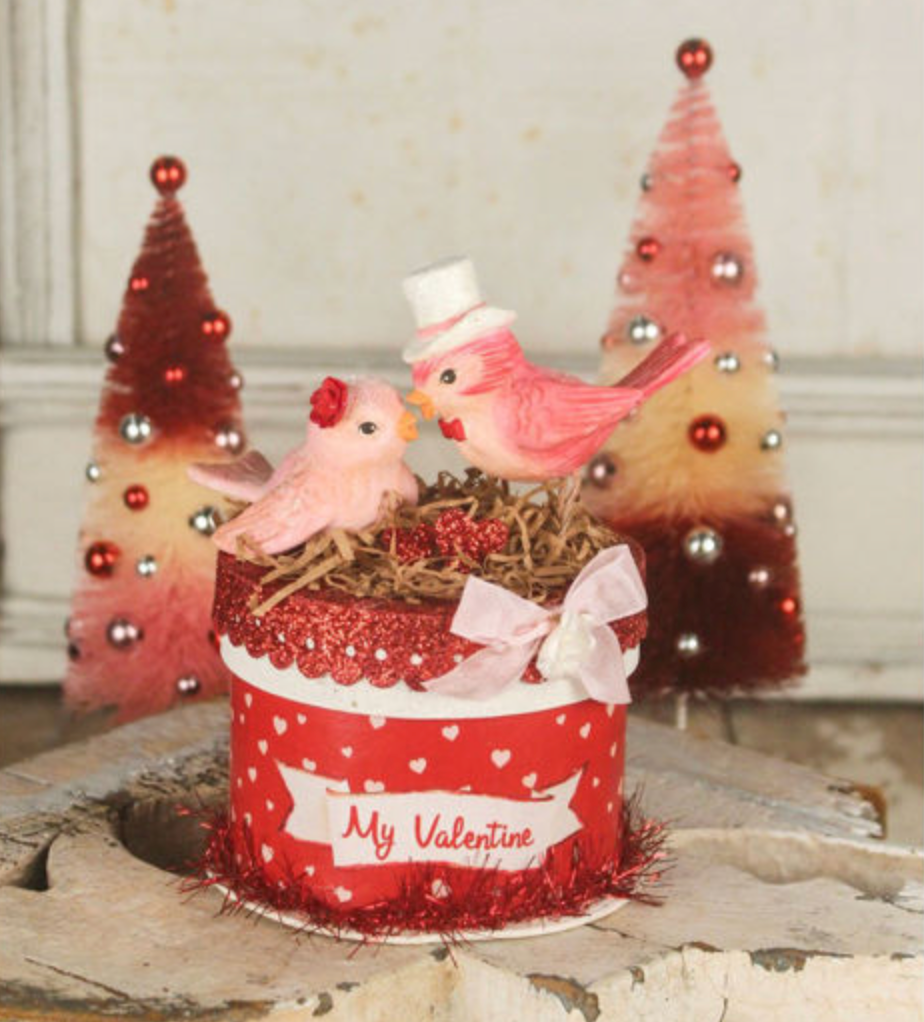 My Valentine Love Bird's Box by Bethany Lowe Designs