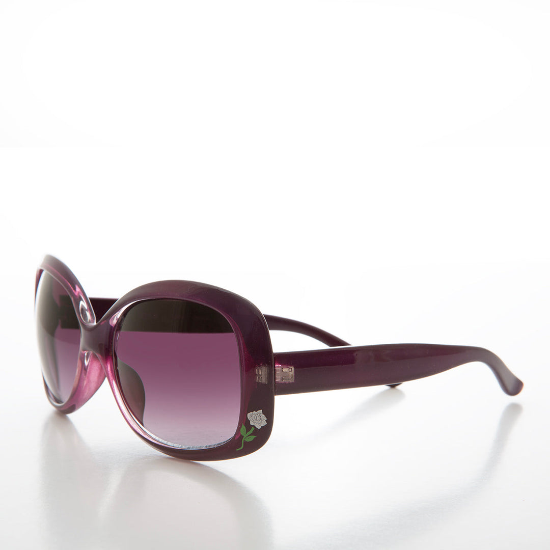 Boho Chic Sunglass with Flower Accent - Mimi