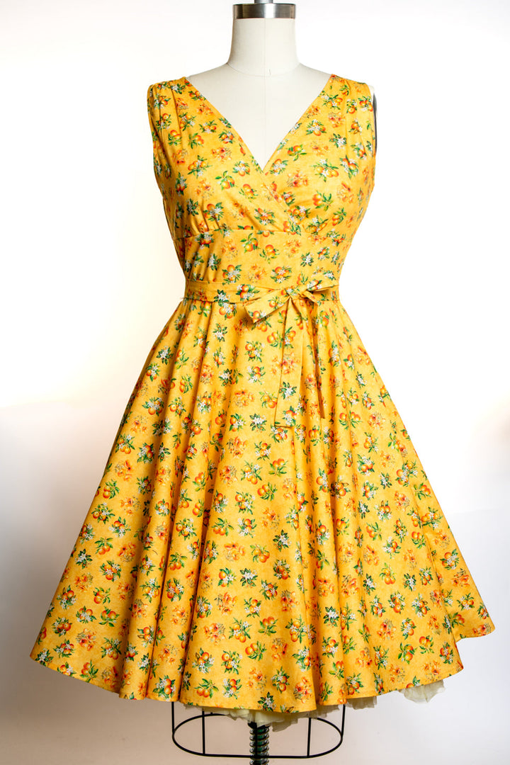 Serena Swing Dress- Orange County, Sunshine