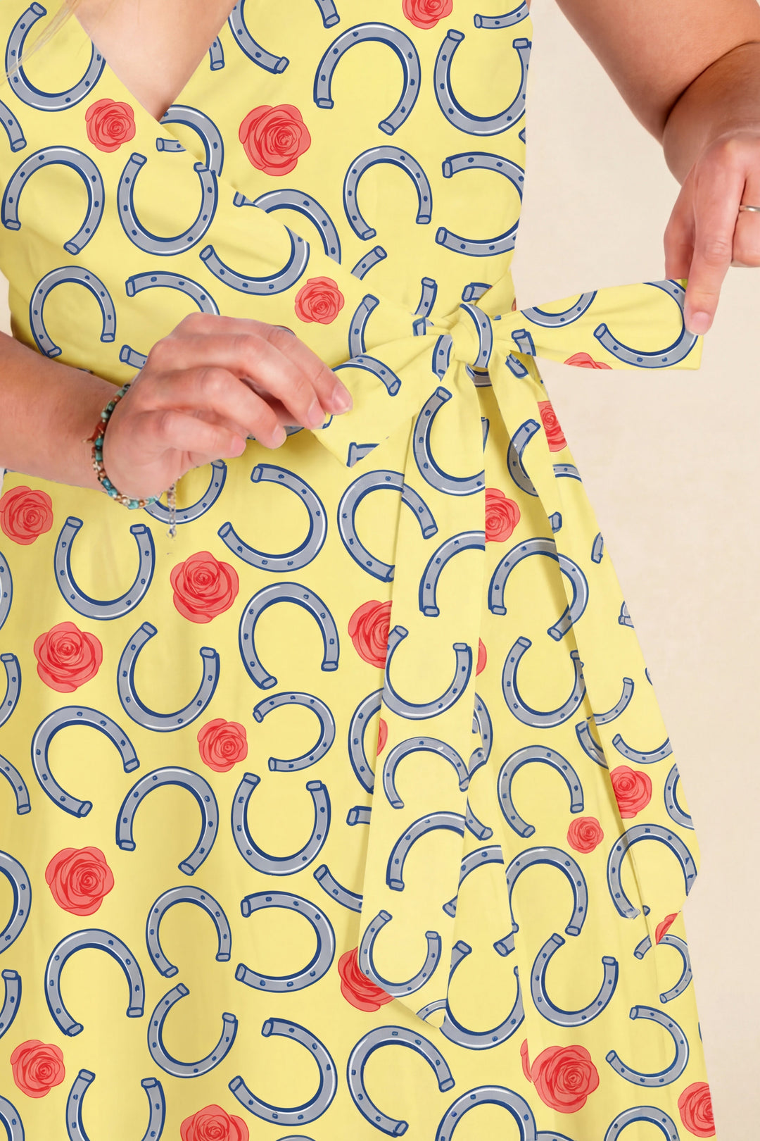 The Derby Delight | Horseshoe Strappy Dress