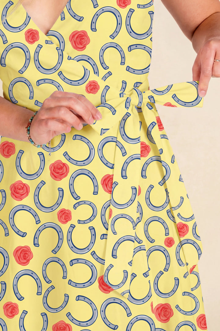 The Derby Delight | Horseshoe Strappy Dress