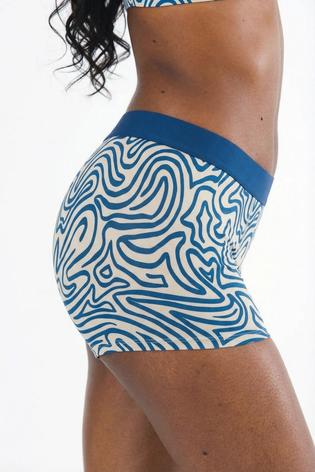 The Rio Grande | Abstract Navy Line Women’s Boxers