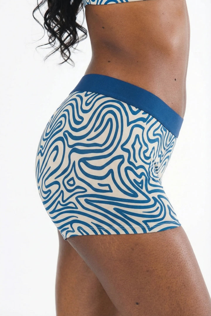 The Rio Grande | Abstract Navy Line Women’s Boxers