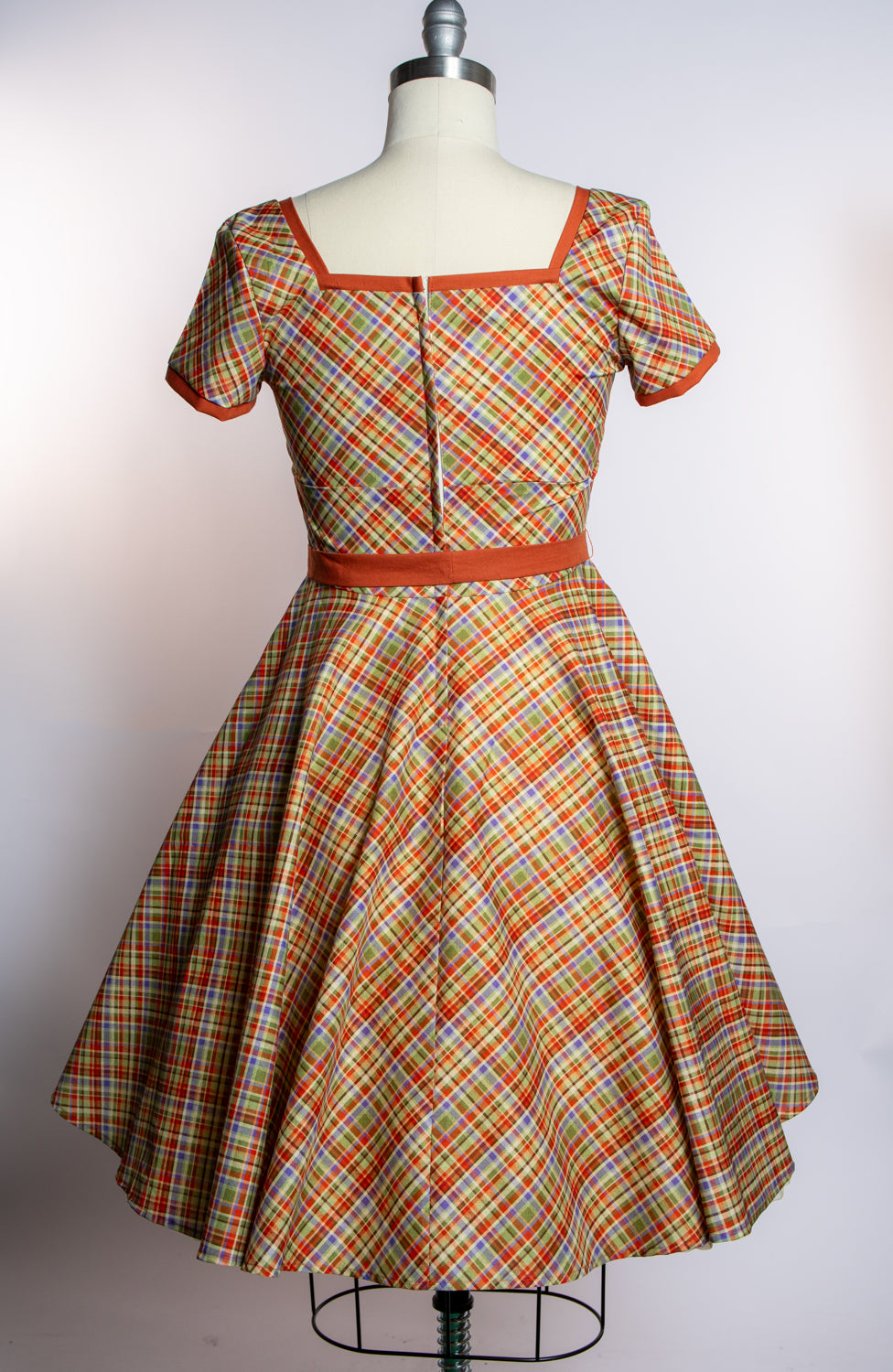 Simone Dress- Rusty Plaid