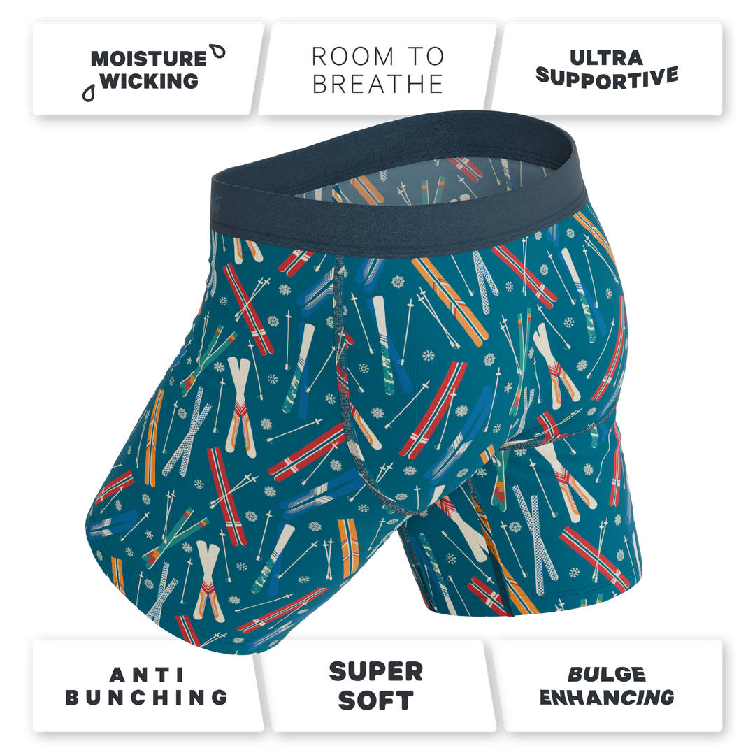 The Ski In Ski Out | Retro Ski Long Leg Ball Hammock® Pouch Underwear With Fly