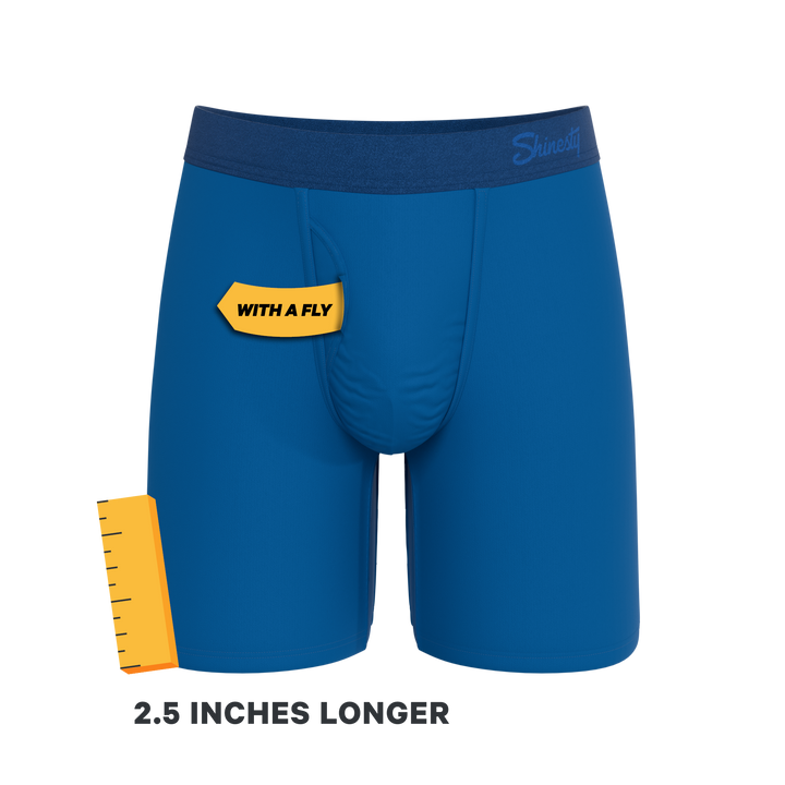 The Skydiver | Ocean Blue Long Leg Ball Hammock® Pouch Underwear With Fly