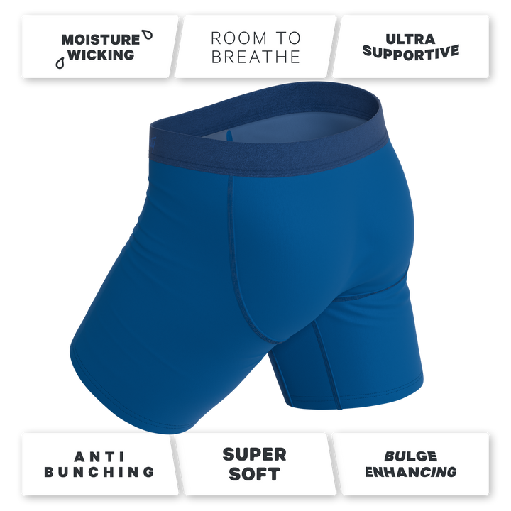 The Skydiver | Ocean Blue Long Leg Ball Hammock® Pouch Underwear With Fly