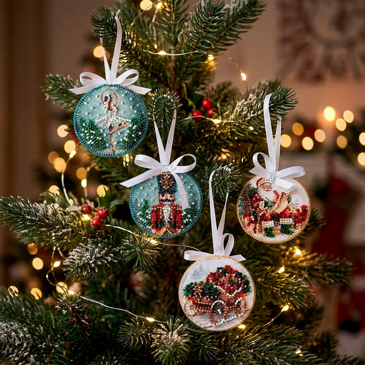 Sleigh of Santa Bead Embroidery Decoration Kit by Abris Art ABT-064