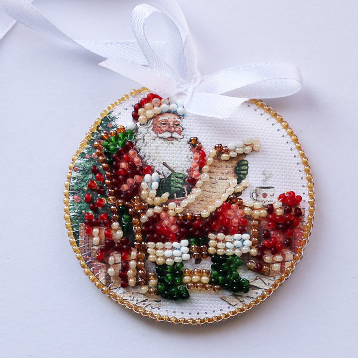 Sleigh of Santa Bead Embroidery Decoration Kit by Abris Art ABT-064