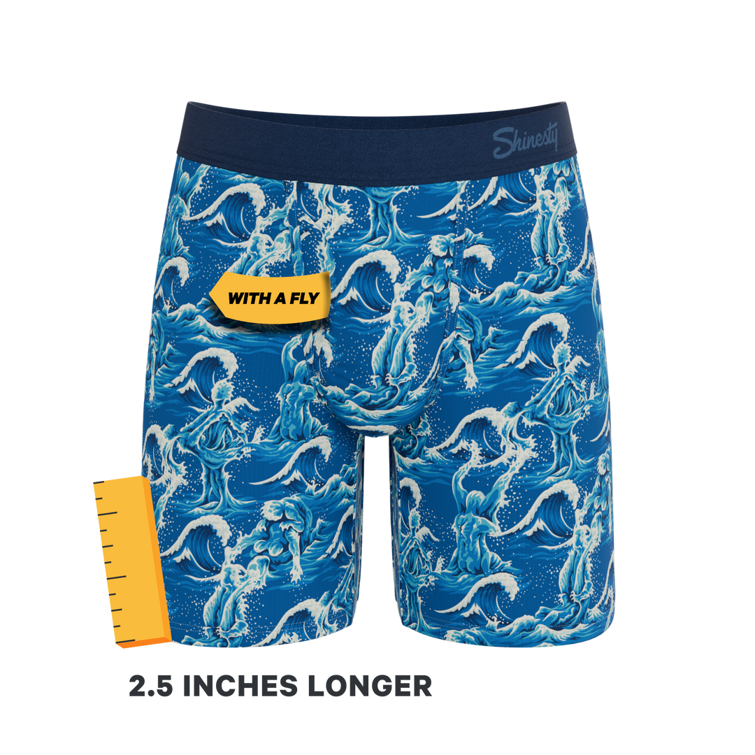 The Slippery When Wet | Naughty Wave Ball Hammock® Boxer - Long Leg