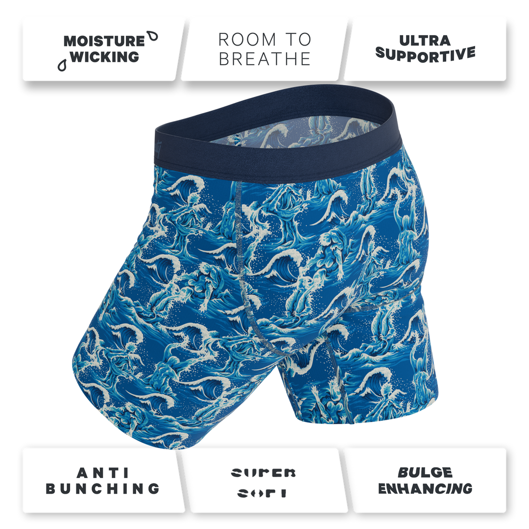 The Slippery When Wet | Naughty Wave Ball Hammock® Boxer - Long Leg