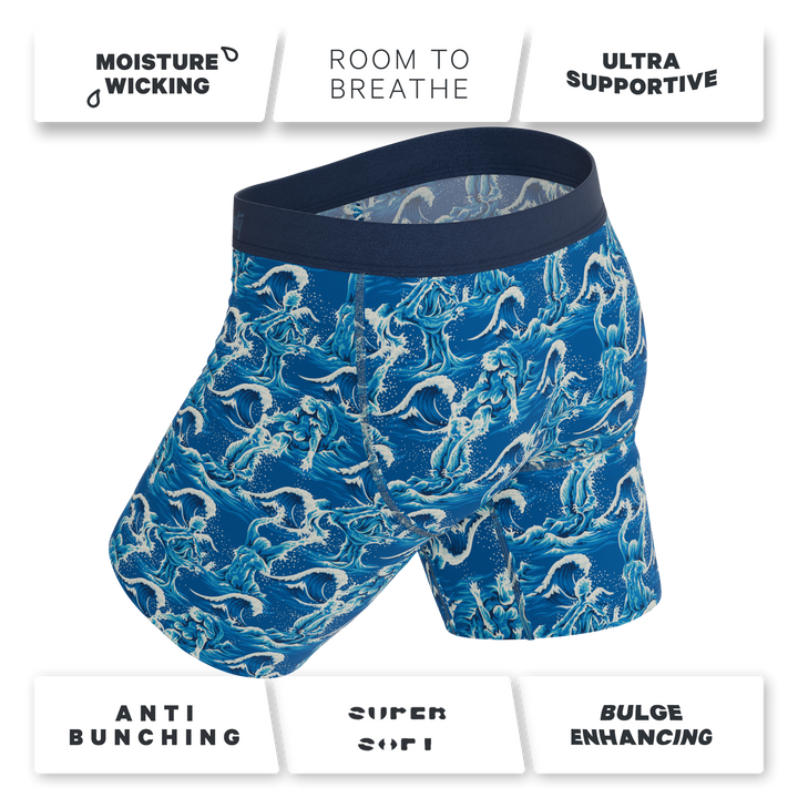 The Slippery When Wet | Naughty Wave Ball Hammock® Boxer - Long Leg